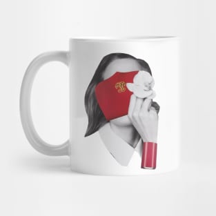 Portrait of a girl in red Mug